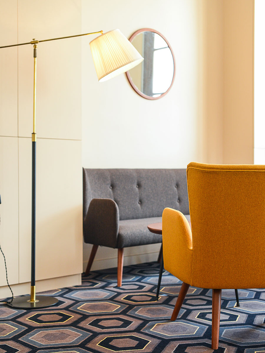 Intérieur du Studio 16 à Orléans. Premier projet de décoration du Studio Emma Roux