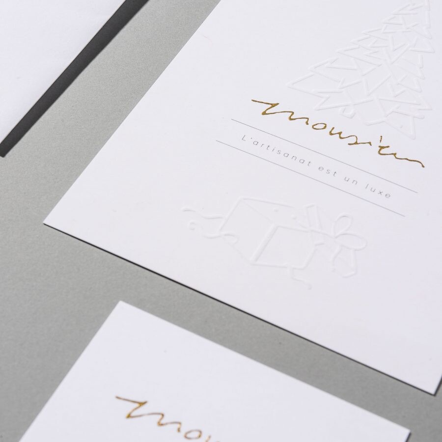 Outils de communication et graphisme fait par le Studio Emma Roux pour la bijouterie Monsieur de Paris