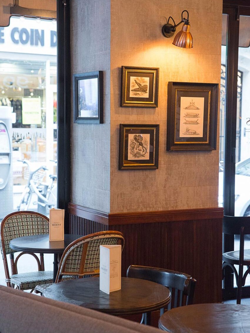 Intérieur du restaurant Le Morny. Décoration par le Studio Emma Roux.